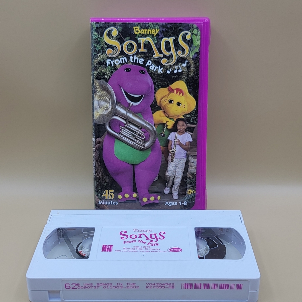 Barney & Friends Songs From The Park VHS VCR Tape TV Show Kids Vintage 45 Min